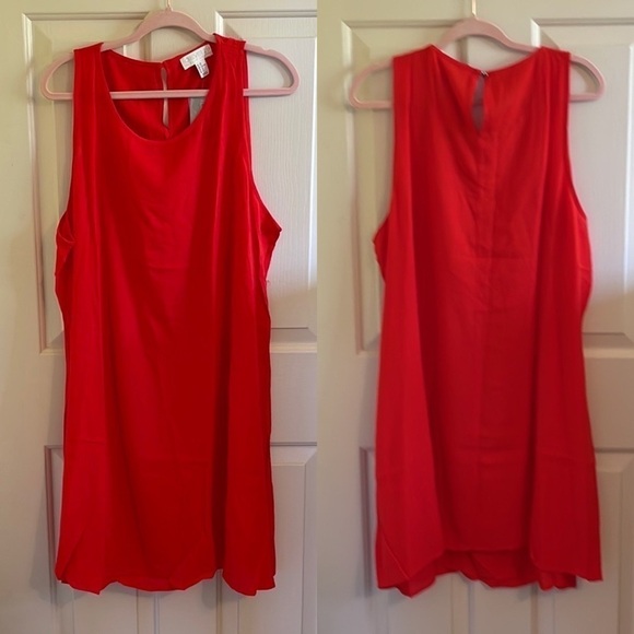FOREVER 21 Plus Size Tomato Sleeveless Shift Dress. Size OX 1X 2X 3X. P - Picture 2 of 5